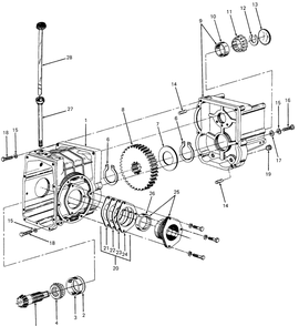 Transmission-Rear And Adapter Housings Diagram and Parts List for 1811 1812-756300-799999-146782100-146784100-147660100-147670100-147720100-148660100-148670100-149660100-149670100 Cub Cadet Lawn Tractor